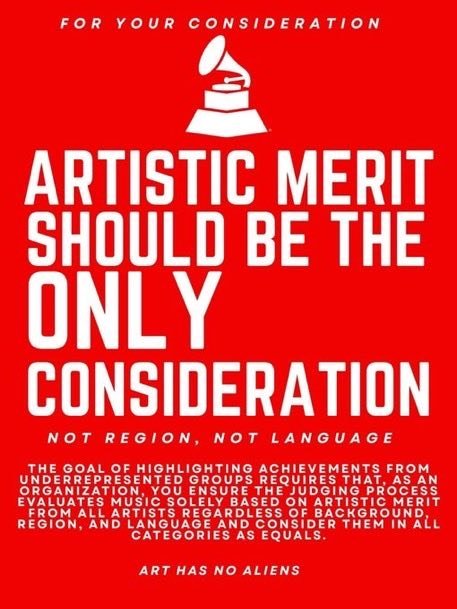dooorin93's tweet photo. We hope music itself can be heard and loved rather than being distinguished by region or language. 

@RecordingAcad

#ArtHasNoAliens https://t.co/1SWJdk1VVY