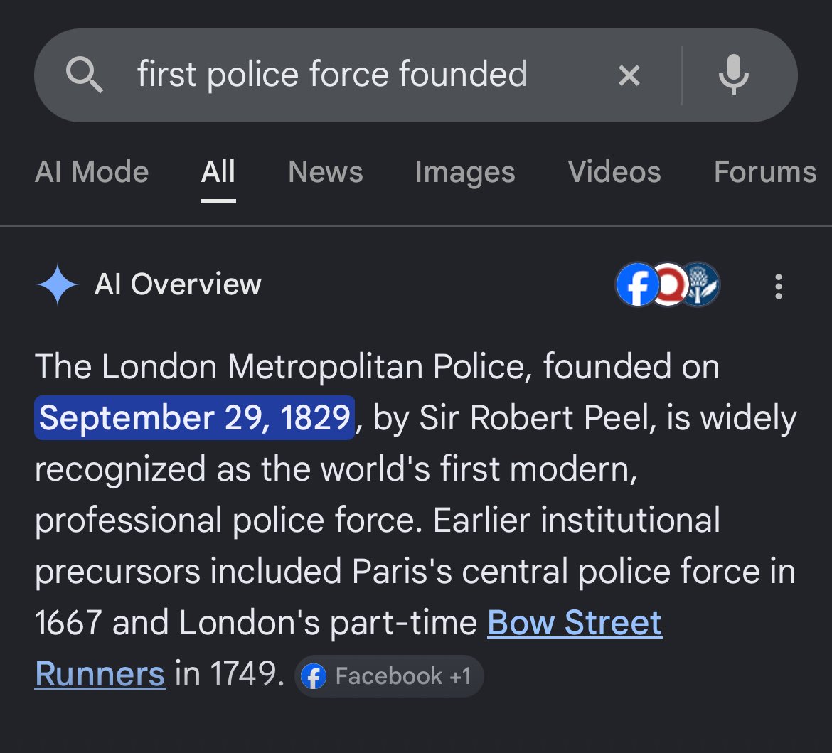 JamesEisen1891's tweet photo. The way people talk about police abolition you’d think society was in a constant state of theft and murder until let’s see… 1829??? https://t.co/vTsWCHryi9