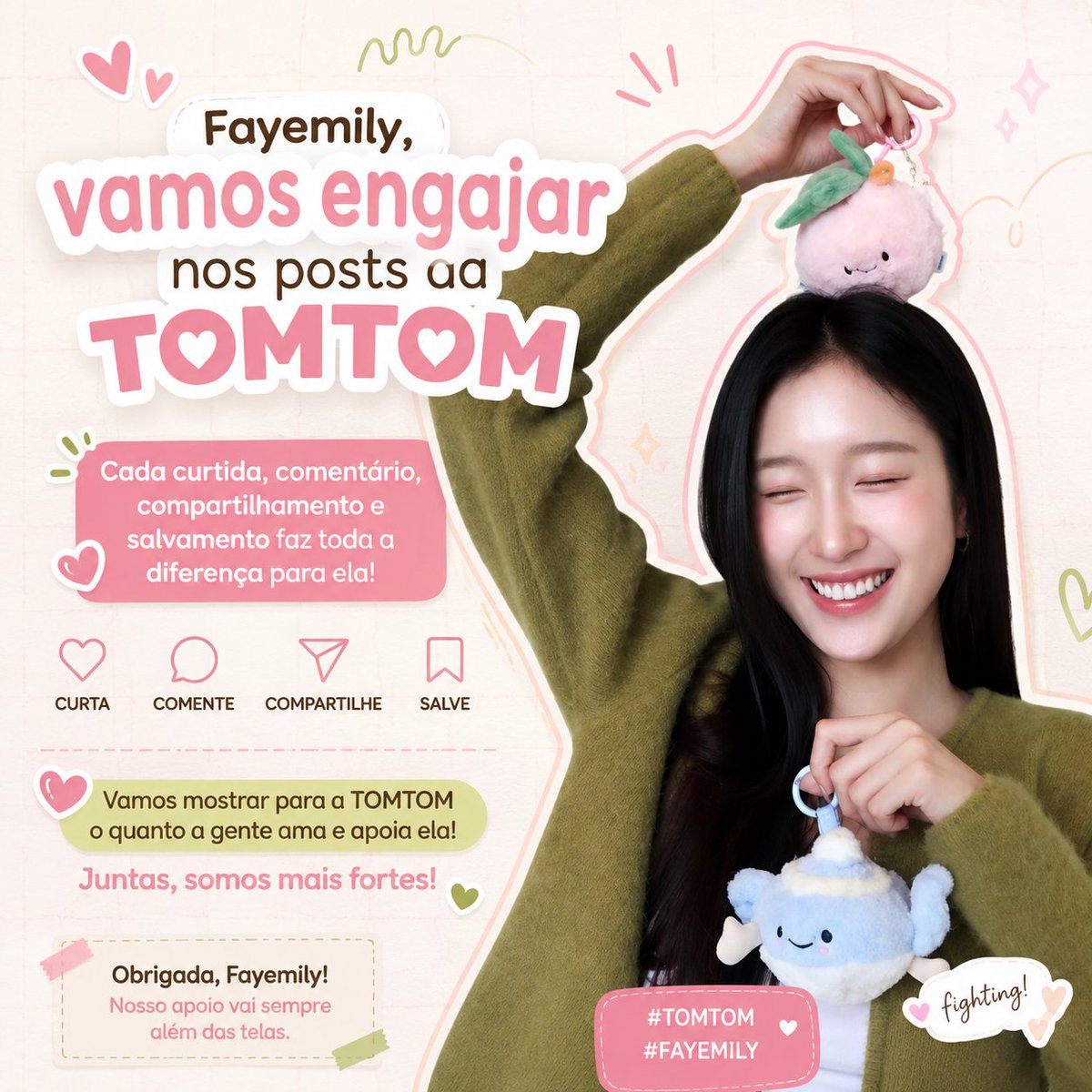 afolhaquevoa's tweet photo. 🌸 Fayemily, vamos mostrar toda a nossa força! 💖

Cada curtida, comentário, compartilhamento e salvamento faz diferença e ajuda a aumentar o alcance dos posts da TomTom. Vamos retribuir todo o carinho e apoiar esse momento tão especial! 🥹✨

📌 Não esqueça de:
🤍 Curtir
💬 Comentar
🔄 Compartilhar
🔖 Salvar o post
Juntas, fazemos a diferença e mostramos o quanto a nossa Fayemily é unida! Vamos encher os posts da TomTom de muito amor! 🍑💕
Fighting! 🫶

#Fayemily #fayeatom #atompariya #fayeperaya