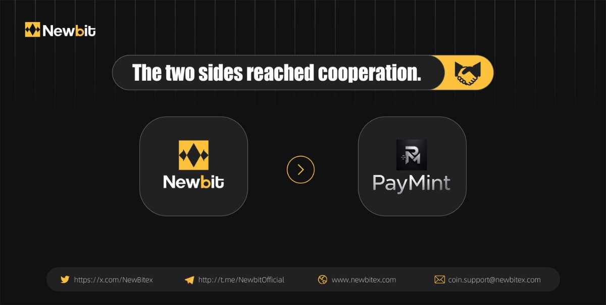 NewBitex's tweet photo. 🚀 Newbit x @PayMint_Global Partnership 🚀
💳 PayMint is a next-generation fintech infrastructure platform connecting digital assets with real-world commerce.
#NewBit #Paymint #Web3 #Crypto #RWA #DigitalAssets https://t.co/zIvMZ2xAag