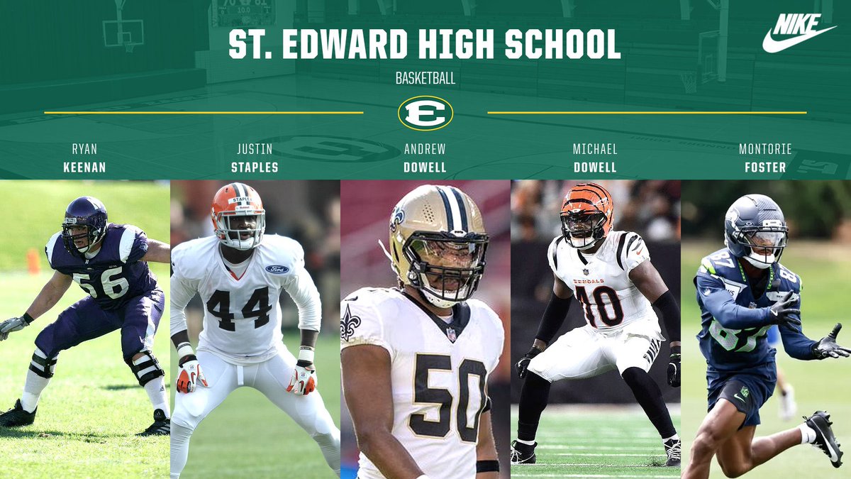SEHS_BASKETBALL's tweet photo. 🏈 Fun Fact Friday 🦅
As high school football season slowly approaches, here's a fun one...
St. Edward Basketball has produced 5 players who went on to play in the NFL: 🏈 Ryan Keenan 🏈 Justin Staples 🏈 Andrew Dowell 🏈 Michael Dowell 🏈 Super Bowl LX Champion Montorie Foster
Not many basketball programs can say that. 💪
#EDSUP #BUILTDIFFERENT