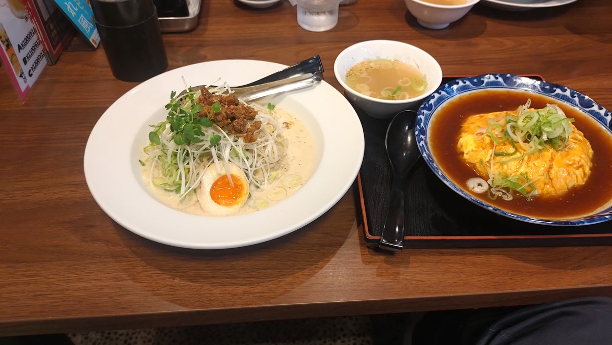 Lonely_Bonfire's tweet photo. 冷やし豆乳坦々麺
天津飯

#スバ友ラーメンバー https://t.co/XdozFvTFay