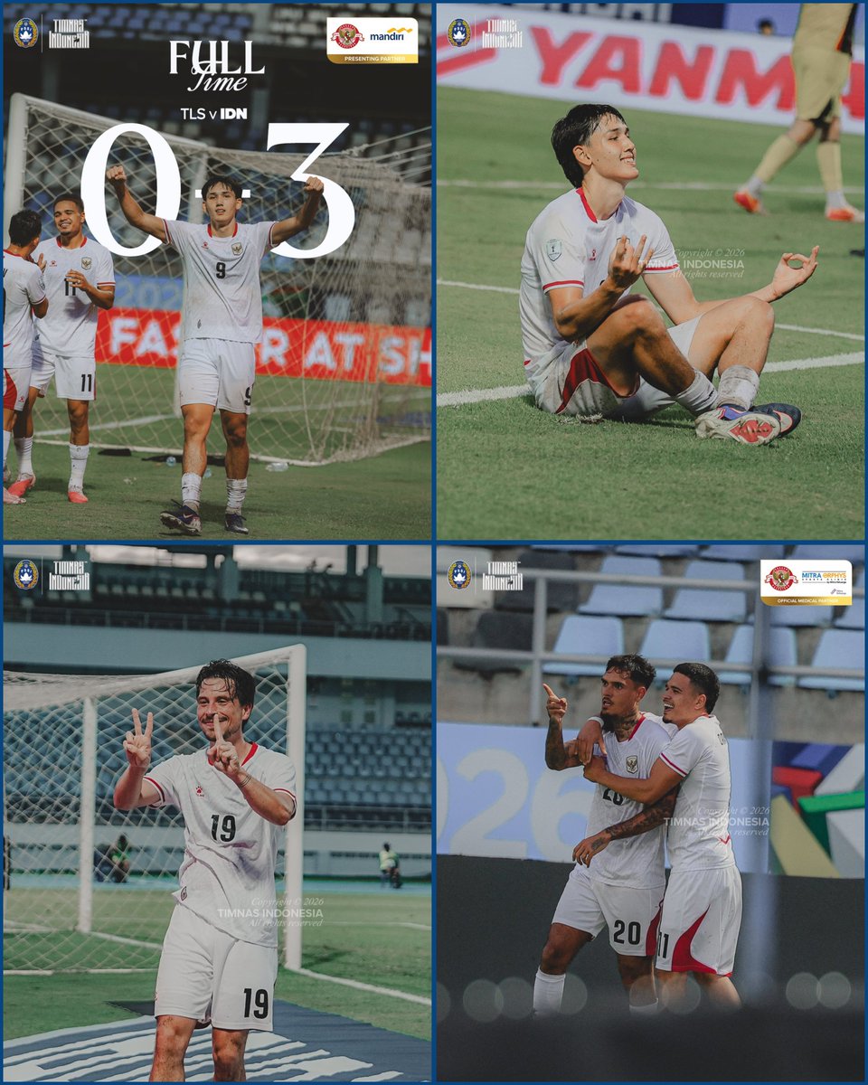 SiaranBolaLive's tweet photo. FT #AFFASEAN 

TIMOR LESTE 0-3 INDONESIA
⚽️ PATTYNAMA
⚽️ THOM HAYE
⚽️ MITCHELL BAKER 

INDONESIA SEMENTARA PUNCAKI KLASEMEN GRUP A!!

APA KESIMPULANMU? https://t.co/cD3kkbWJzg