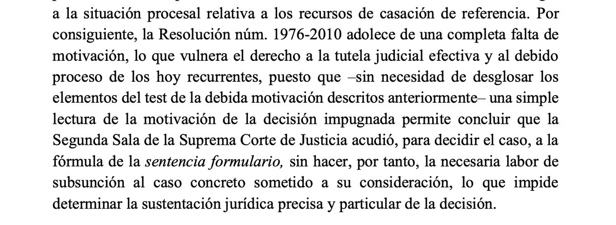 Zuletaaslegal's tweet photo. Ay, ay, ay.
Un jalón de orejas del 
@TribunalConstRD a la Segunda Sala de la SCJ:
Ya le puso nombre a lo que esa sala emite cuando declara inadmisible un recurso de casación penal:
👉👉👉SENTENCIA FORMULARIO👈👈👈
https://t.co/EjLRTELLA2 https://t.co/hFV225ow7X