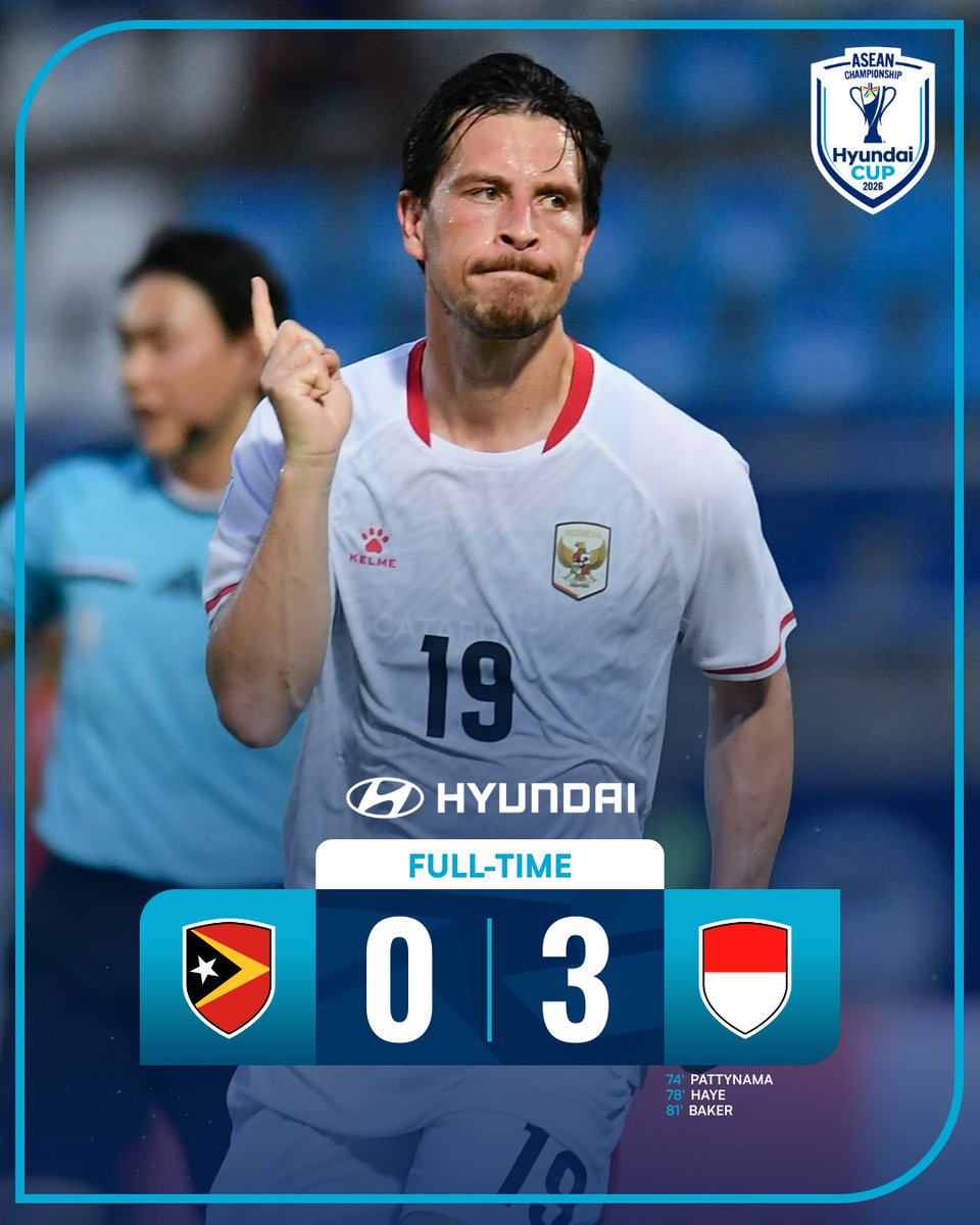 aseanutdfc's tweet photo. Three goals in a flash. Three points for Indonesia. 🦅🇮🇩

#DrivingASEANasOne
#HyundaiFootball
#ASEANHyundaiCup
#ASEANChampionship 
#ASEANUtdFC https://t.co/PkZtldvrWO
