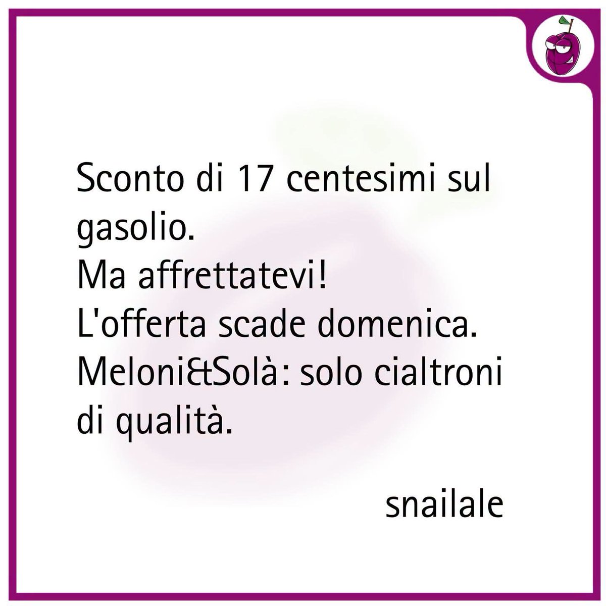 baffi_francesco's tweet photo. Affrettatevi a fare il pieno, l'offerta scade domenica.
#governo_della_vergogna https://t.co/nmq8dMDdPF