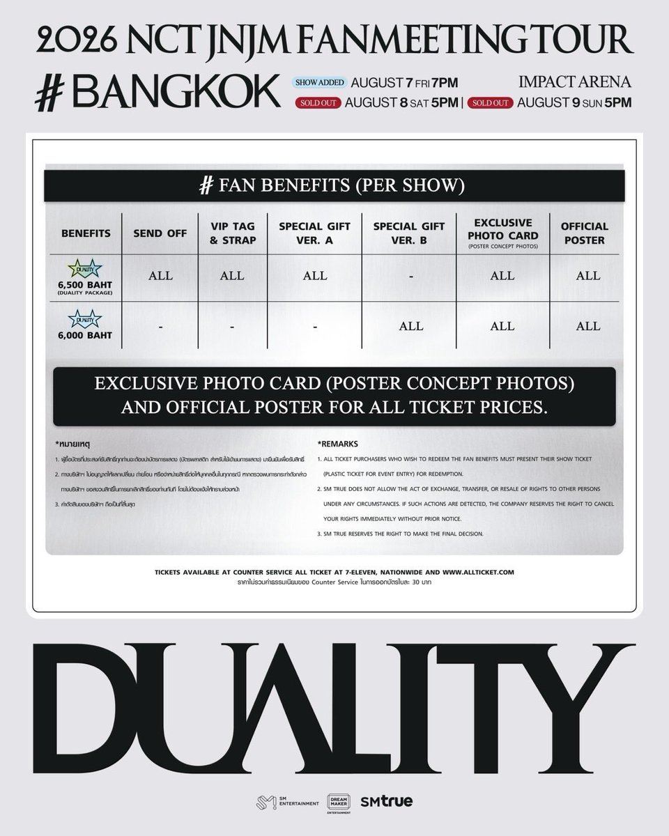 ang_atch's tweet photo. ขอความอนุเคราะห์พิจารณาการจัดสรร Fan Benefits ผู้ถือบัตรราคา 6,000฿ ใหม่ เพื่อให้เหมาะสมสำหรับงาน #NCTJNJM_FANMEETING_TOUR 

แฟนคลับจำนวนหนึ่งมีข้อสังเกตเกี่ยวกับความแตกต่างระหว่างบัตรราคา 6,000 และ 6,500 มีส่วนต่างราคาเพียง 500บาท แต่สิทธิประโยชน์ค่อนข้างแตกต่างกันมาก โดยบัตร 6,500฿ ได้รับ Send Off , Vip Tag&Strap และ Special Gift ver.A ส่วนบัตร 6,000฿ ได้รับเพียง Special Gift ver.B ทำให้หลายคนรู้สึกว่าความแตกต่างของสิทธิประโยชน์ไม่สมดุลกับส่วนต่างของราคาบัตร

จึงขอความกรุณา @SMTrueThailand พิจารณาเพิ่มสิทธิ์ random Send Off เพื่อเป็นสิทธิประโยชน์สำหรับบัตรราคา 6,000฿ ค่ะ

#NCTJNJM_FANMEETING_TOUR_in_BKK   #NCTJNJM_FANMEETING_TOUR_DUALITY