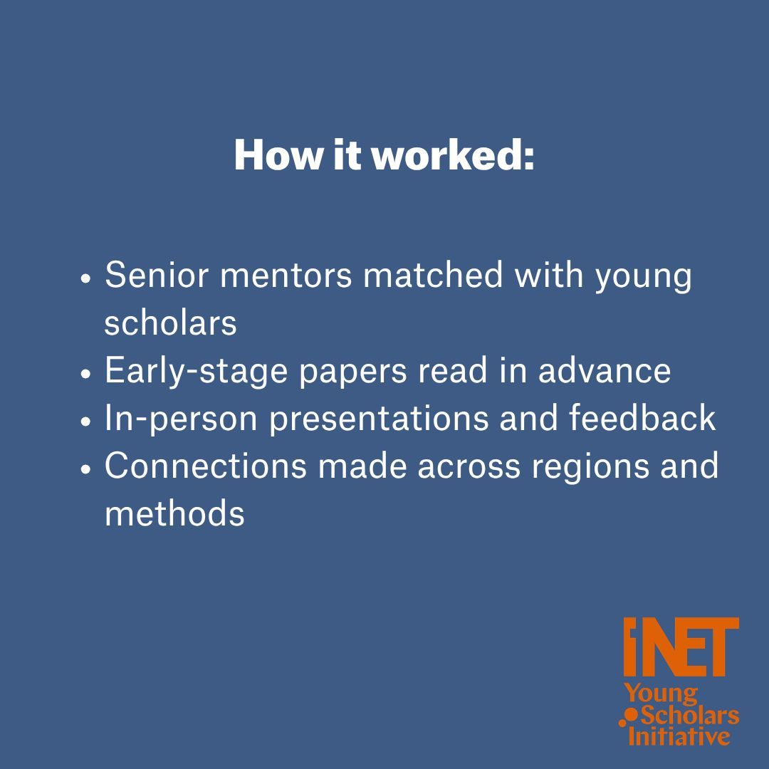ysi_commons's tweet photo. For many young economists, the mentorship that shapes a career depends on having the right supervisor. At this year's Association for Heterodox Economics pre-conference, YSI's Economic Development Working Group changed that, matching senior mentors with young scholars to read and discuss their early-stage research. As the organizer noted, this is the kind of guidance "usually impossible to access outside of direct supervision." Learn more at https://t.co/pp3zt9Hems.