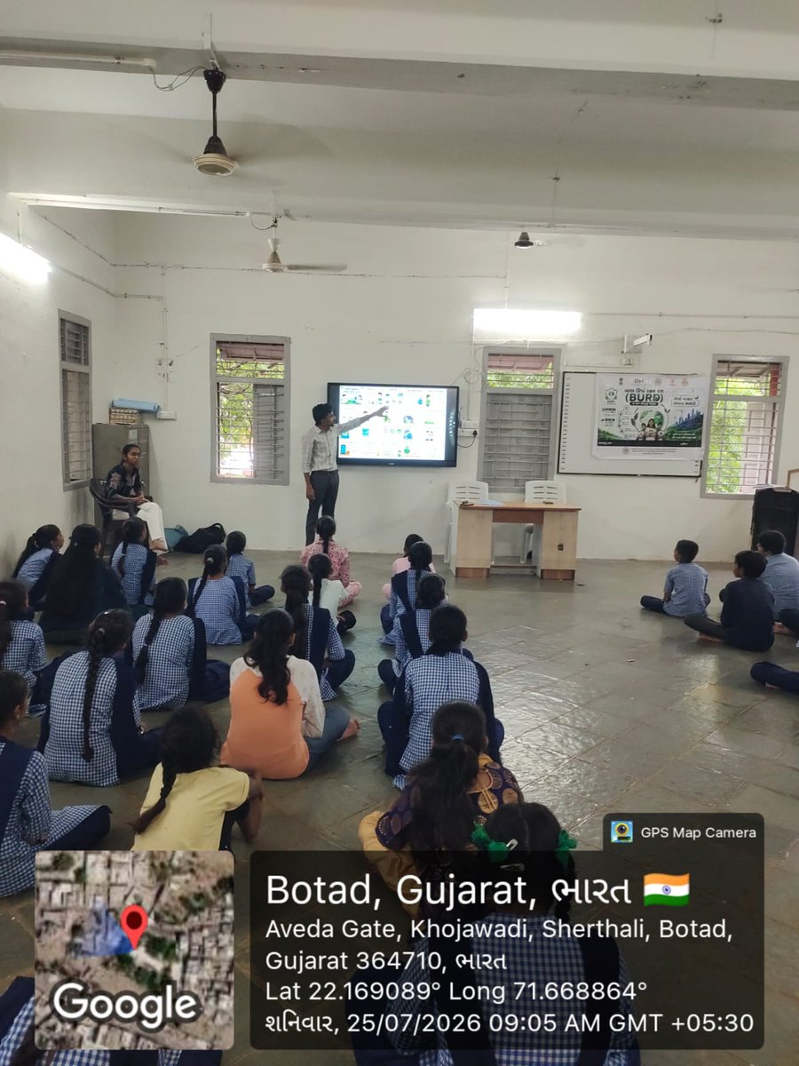 InfoGujcost's tweet photo. "Environmental accountability begins when awareness turns into everyday practice." ⚡

The Bal Urja Rakshak Dal (#BURD) Phase-II initiative continues to expand across Gujarat, reinforcing the state’s commitment to energy efficiency, resource optimization, and youth-led climate stewardship.

Under the visionary mentorship of @InfoGujcost and @GuvnlOfficial, the program hit an incredible milestone this July, reaching schools across 10 districts:

 📍 Amreli, Botad, Devbhumi Dwarka, Gir Somnath, Jamnagar, Kutch, Mehsana, Porbandar, Rajkot, and Surendranagar.

Led by the #DistrictCommunityScienceCenters, this initiative is turning classroom lessons into real-world impact. Through STEM experiments, poster contests, educational skits, rallies, and creative games, students aren't just learning about energy conservation; they are taking charge of it.

By taking a solemn #EnergyPledge and becoming #UrjaRakshaks, these young heroes are showing us that real transformation starts right at home, one switch at a time.

“Investing in youth-led energy literacy today will lead Gujarat’s green economy revolution tomorrow!”

#ESG #SustainableDevelopment #EnergyEfficiency #BURD #MissionLiFE #ViksitBharat