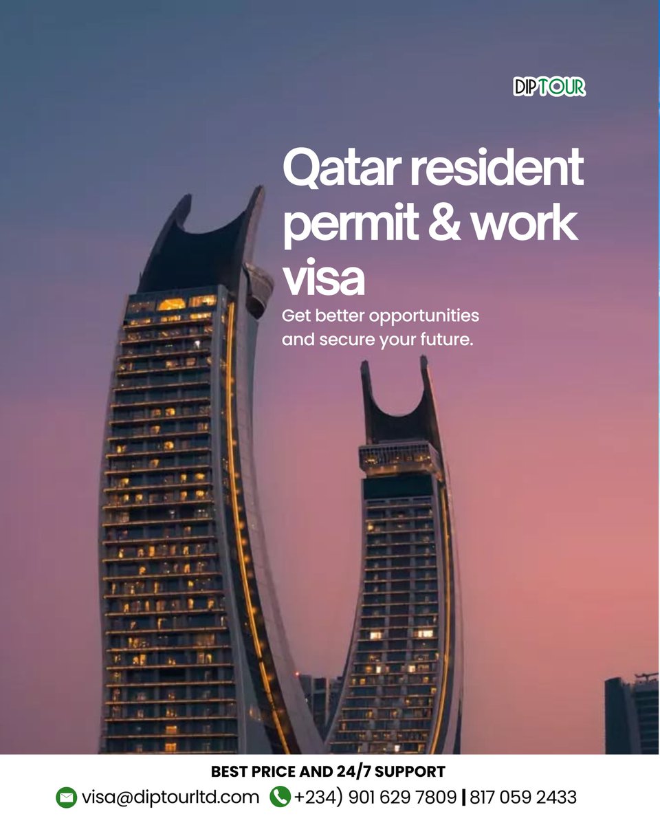 diptourltd's tweet photo. Your next international work, business, educational, or tourism  trip starts with the right visa support.

We simplify the entire process with expert advice and reliable support.

Speak with our Visa Advisor 👇
visa@diptourltd.com
+234 901 629 7809
