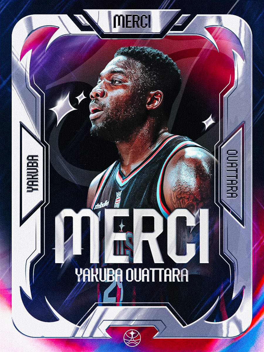 ParisBasketball's tweet photo. MERCI YAK 🖤❤️💙

Après deux saisons Yak part en légende. Champion de France, vainqueur de la Coupe de France. Merci Yak pour ton professionnalisme, tes discours légendaires, ta détermination quotidienne, ta bonne humeur et tout ce que tu as apporté au Paris Basketball 🙏 https://t.co/uxJhku1YnY