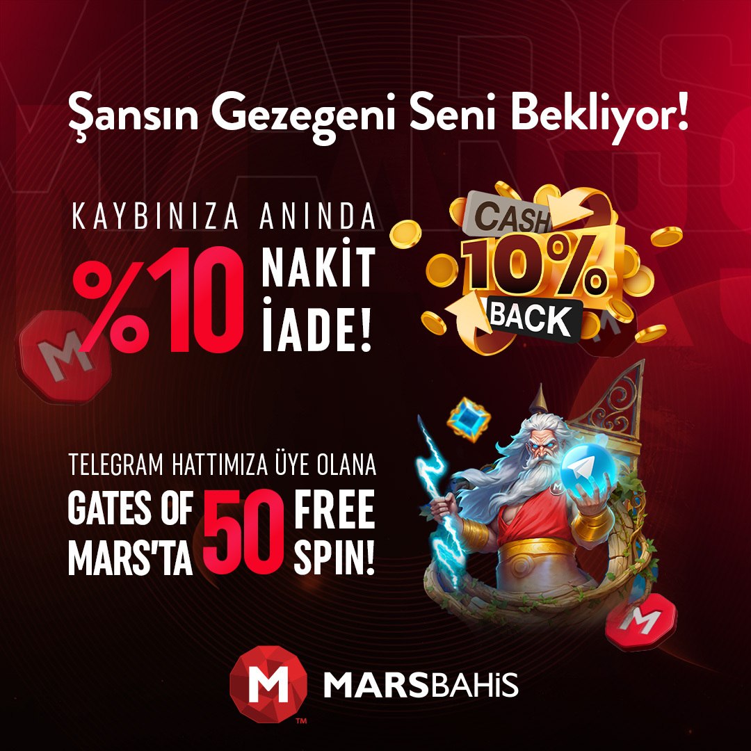 panoslotmax's tweet photo. 💰 ŞANSIN GEZEGENİNE HOŞ GELDİN!

🚀 KAYIPLARINA ANINDA %10 NAKİT İADE FIRSATINI YAKALA!

🎰 TELEGRAM HATTIMIZA KATIL, GATES OF MARS'TA 50 FREE SPIN KAZAN!

🔥 MARSBAHİS'TE KAZANÇ HİÇ DURMADAN DEVAM EDİYOR!

GÜNCEL GİRİŞ https://t.co/qbd4HMvCnO https://t.co/J7rhtw7OLh
