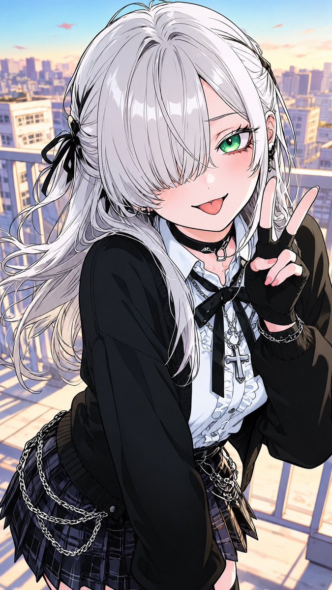 LPTE29034's tweet photo. #AIart
 ゴスロリパンク系？ https://t.co/pzu7zESrSf