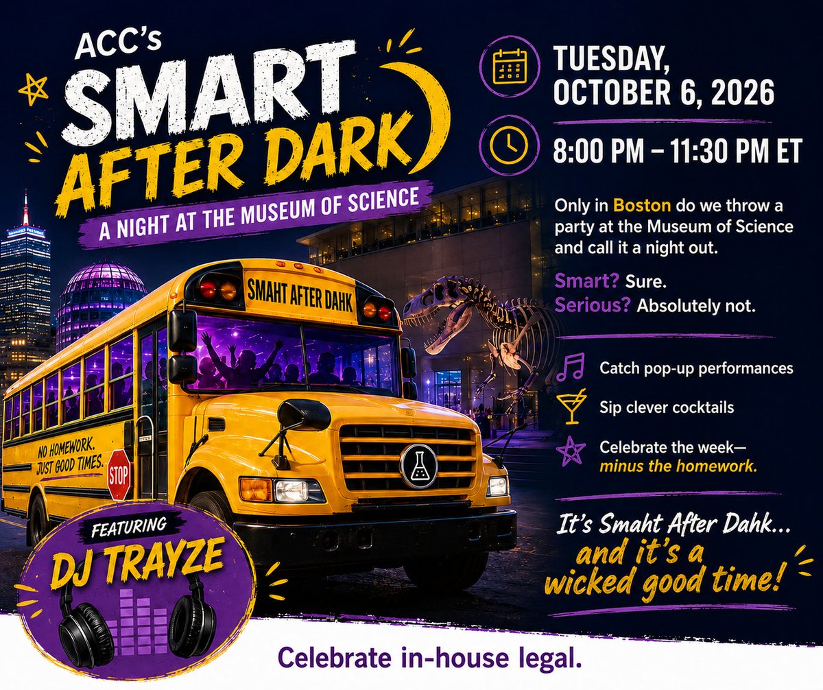 ACCinhouse's tweet photo. Ready. Set. Boston. This isn't your average Tuesday night; it's #ACCAM26's most talked-about event of the year, happening at the @museumofscience after hours. The yellow school bus is loading. 🚌 Hit ❤️ if you're climbing aboard. Grab your spot: https://t.co/RxlR14dtWj https://t.co/cwuiWcoEpH