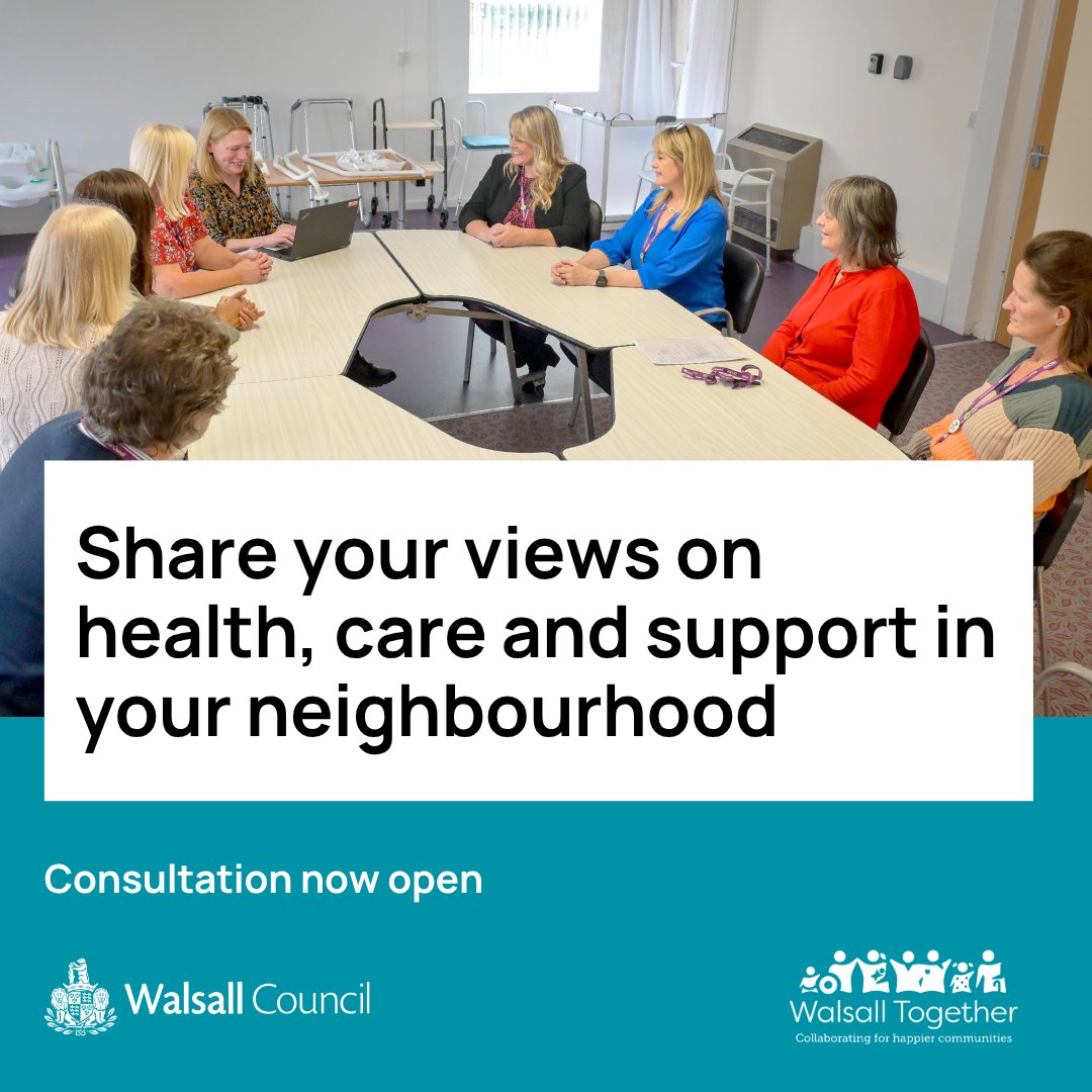 WalsallCouncil's tweet photo. 🏡 Bringing care closer to home in Walsall.

@WalsallTogether's draft Neighbourhood Health and Care Plan aims to make support easier to access, more joined-up and available closer to where people live.

👉 Have your say: https://t.co/jX36qcvG1t 
📅 Closes 28 August

#HaveYourSay https://t.co/S17N4LODsi