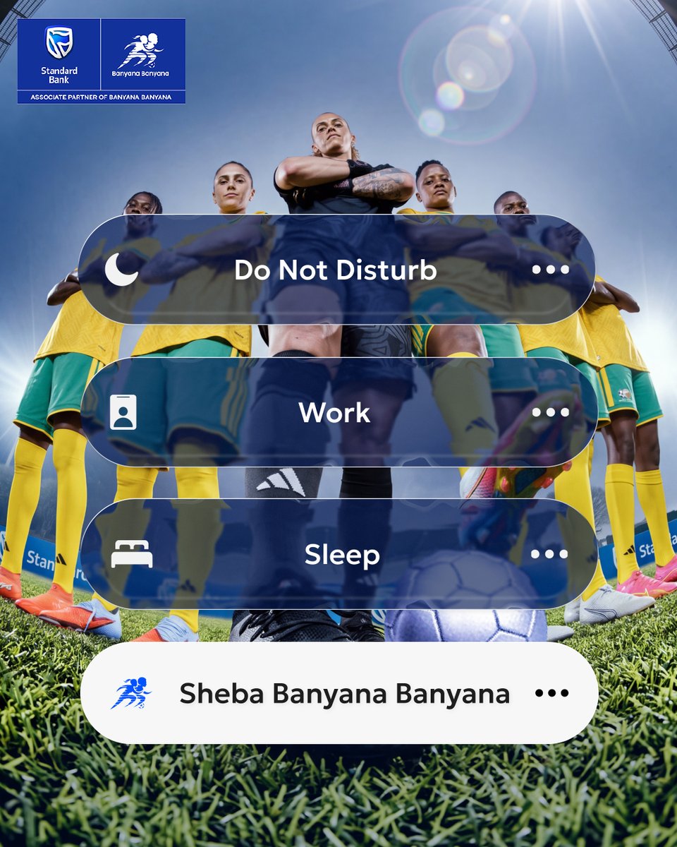 StandardBankZA's tweet photo. Fan mode activated. ⚽🇿🇦 Banyana Banyana vs Ivory Coast, tonight, 7 p.m. SAST. It's your best excuse for going offline. 

#ShebaBanyana #SBLove💙 #BackedByBlue💙 https://t.co/xvSdmISbfV