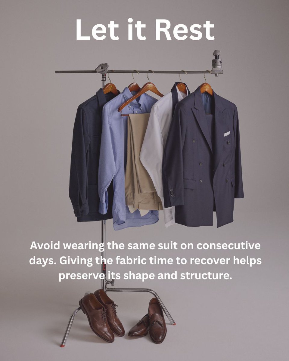 MikeJoycerva's tweet photo. A custom suit is an investment, and a little care goes a long way. Save these tips to help preserve the fit, structure, and appearance of your garments for years to come.

M.Joyce@Tomjames.com
804-347-4018

#tomjames #customsuits #customclothing #howto #richmond https://t.co/FdCMpPkgAA