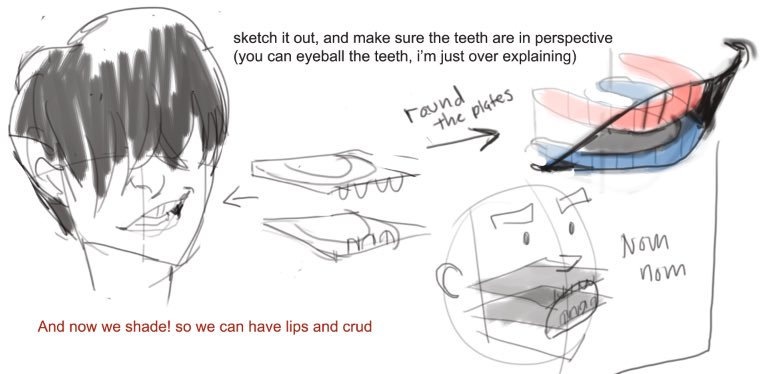 EtheringtonBros's tweet photo. Our feature tutorial/artist for today is this set of notes on DRAWING MOUTHS, by the talented @yaboypolar! These strong drawings, combined with great REFERENCES, ideas around the 3D FORM of the mouth, and FACIAL FEATURE POSITIONING are all VERY USEFUL! #manga #anime #COMICART https://t.co/IdOOXu8jLX