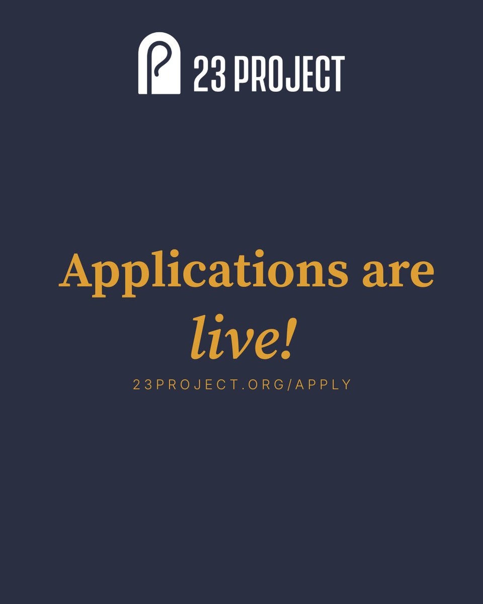 23ProjectFund's tweet photo. Applications are OPEN! We're excited to kick off the 4th application season of 23 Project. If you're planting a church in the next 12-18 months or planning a 2027 pastoral sabbatical, we'd love to hear from you. Apply by August 31: https://t.co/WJ1G09G9q9 https://t.co/oKnYHzuM8j