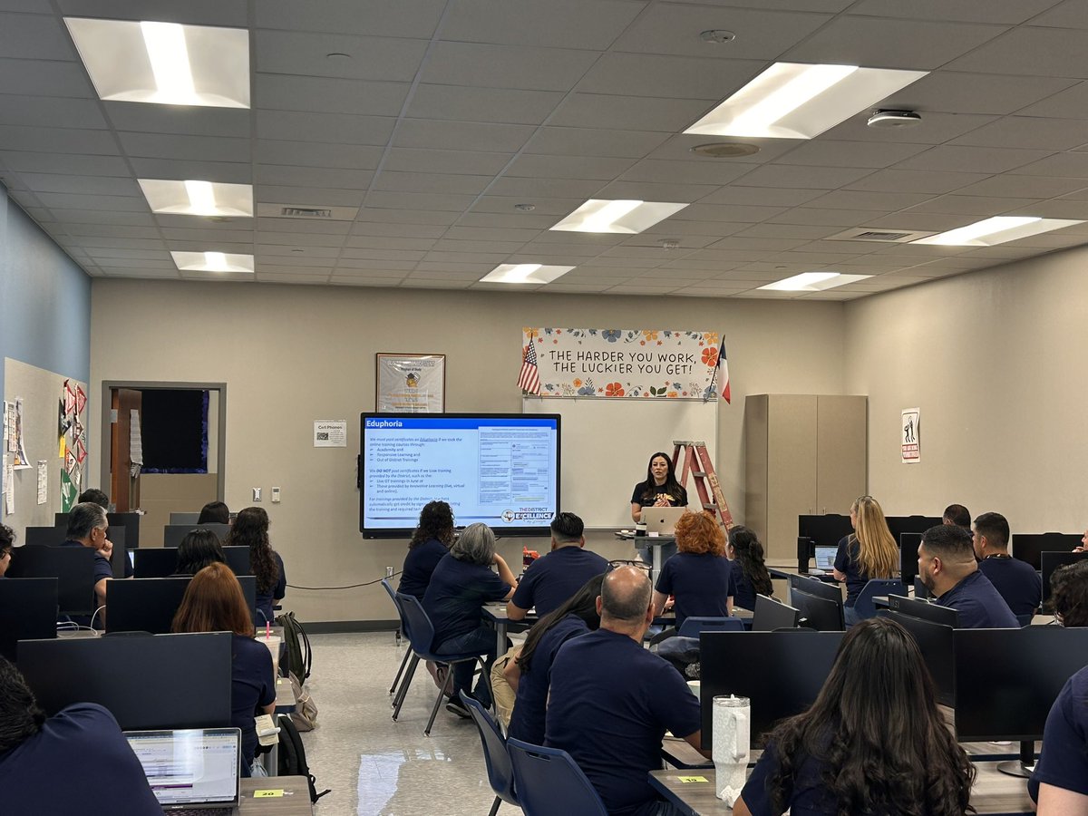 RealRobRobledo's tweet photo. Ms. Power and Mrs. Galindo Delivering on PD Week. Kudos to Our Teachers for Their Resiliency and Energy. 

The First Day of School is on Monday! How Cool is That?!

               💛 I Love This Place 💙
#TrooperClap 👏🏽 | #GoTroop 🫡 https://t.co/9dC6ytH3cm