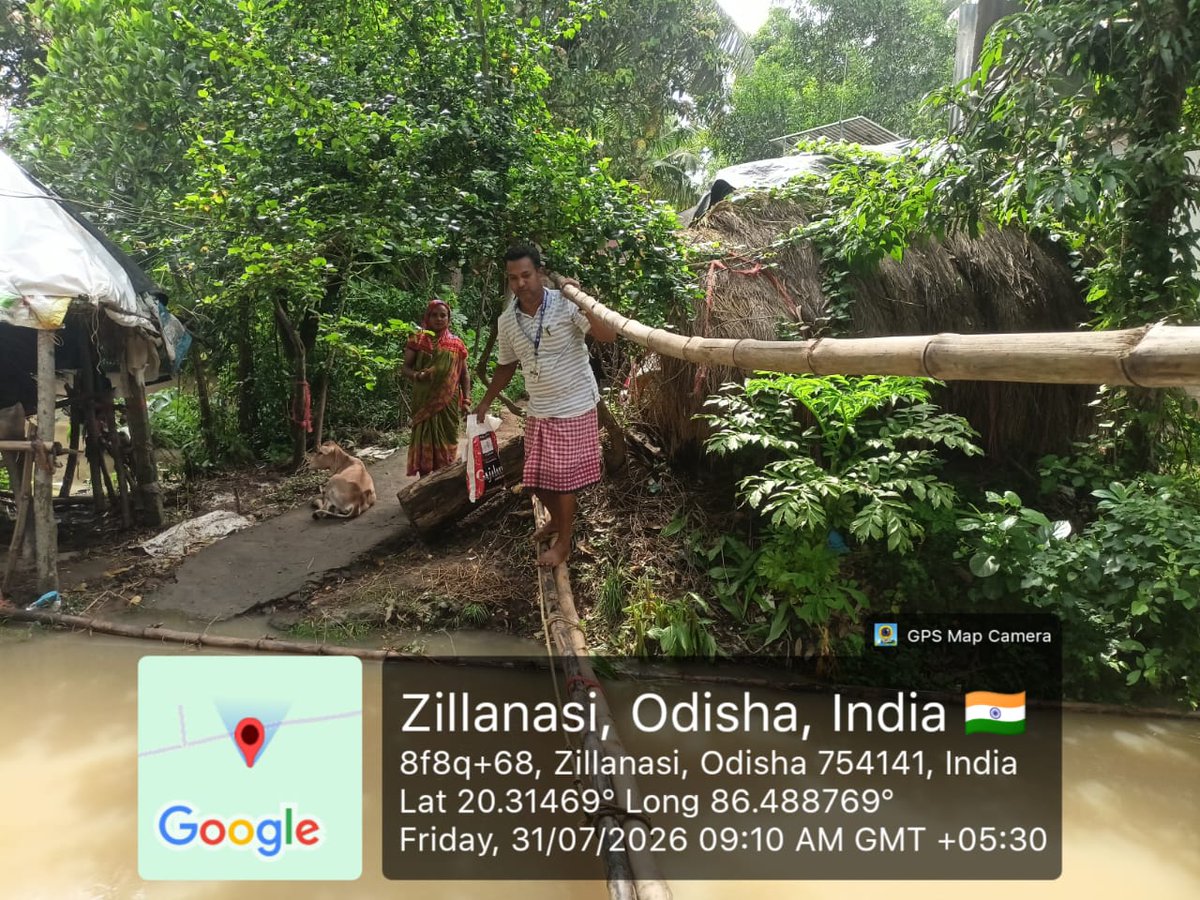 PKujanga's tweet photo. Medical Relief Team deployed at flood affected village Haripur, saharadia ,jayasankhapur  , chaudhary kud under Kujang block @CollectorJspur @IPR_Odisha https://t.co/tqdr6DCr5I