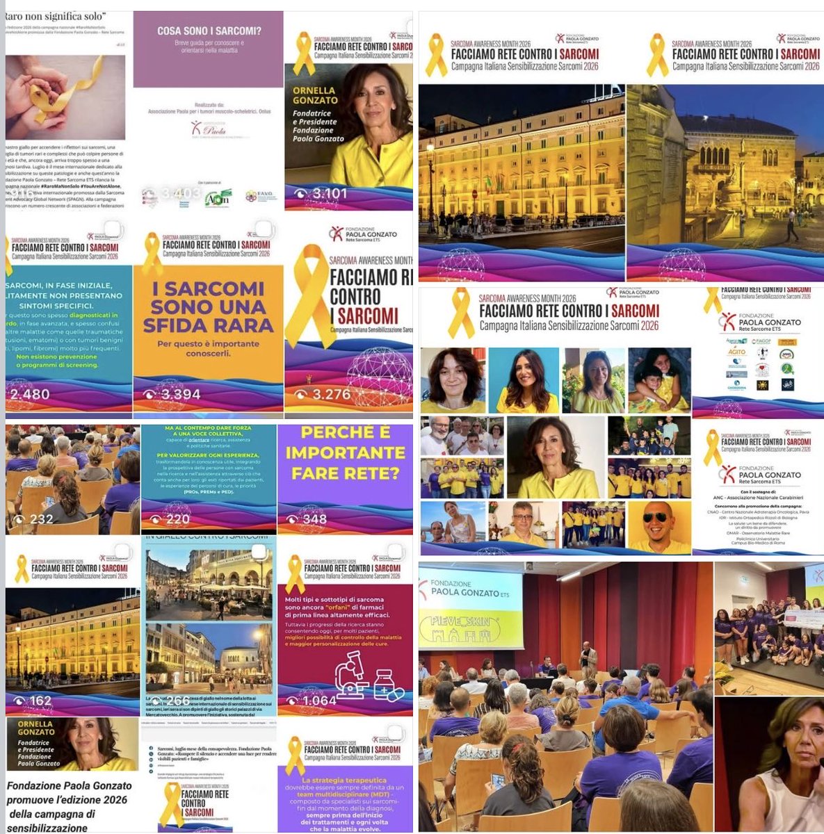 Rete_Sarcoma_It's tweet photo. 🟡 Si chiude oggi la Campagna Italiana Sensibilizzazione Sarcomi 2026! Un mese intero. Cinque settimane. Cinque temi: uno per settimana. Una voce collettiva. Una comunità italiana che si unisce a quella globale di @sarcomapatients. 
GRAZIE A TUTTI!  

#SarcomaAwarenessMonth https://t.co/cj1YUn8qR0