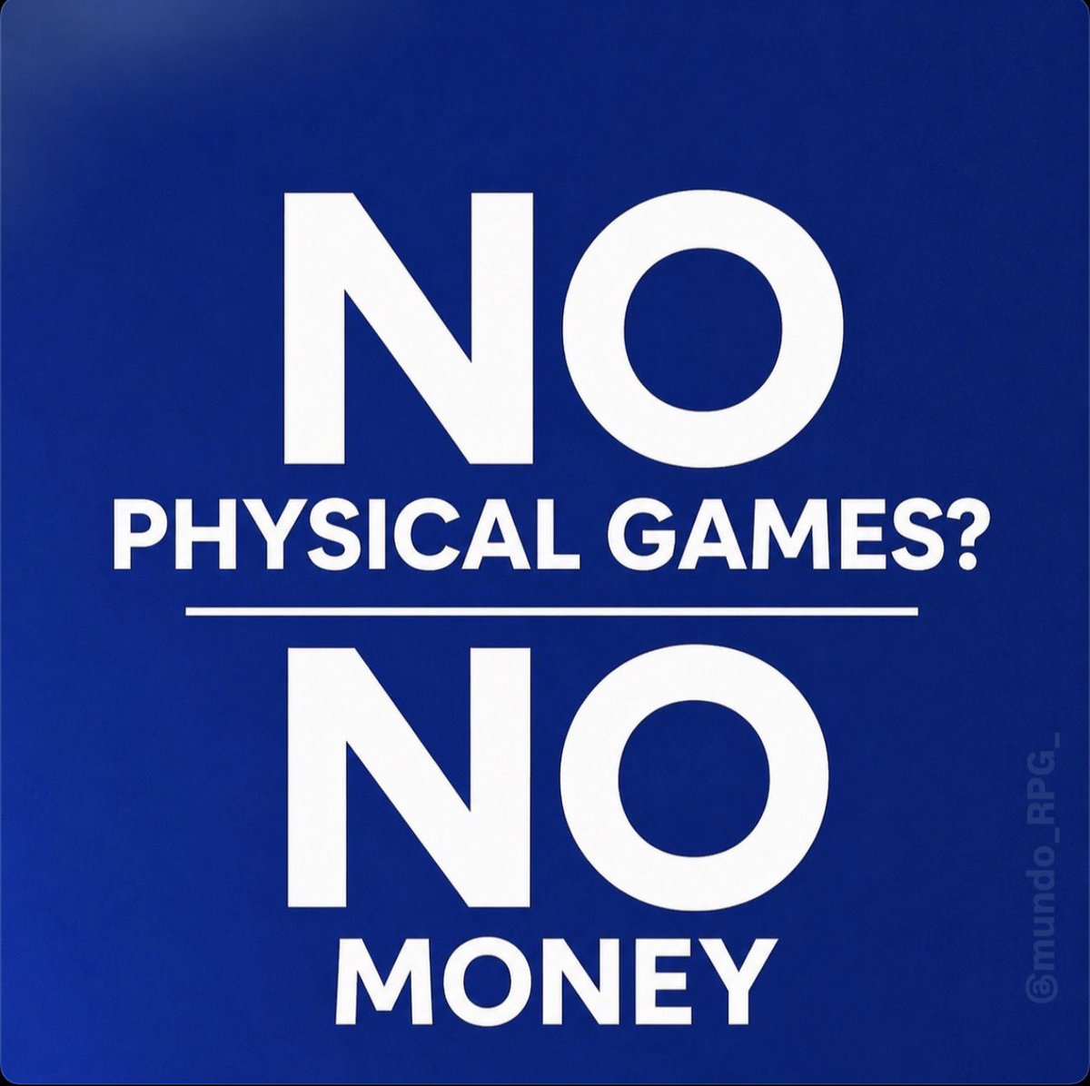 Mundo_RPG_'s tweet photo. Es NECESARIO que el lanzamiento de PS6 sea el mayor fracaso en la historia de los videojuegos #NoDiscNoBuy https://t.co/melYLCQVMT