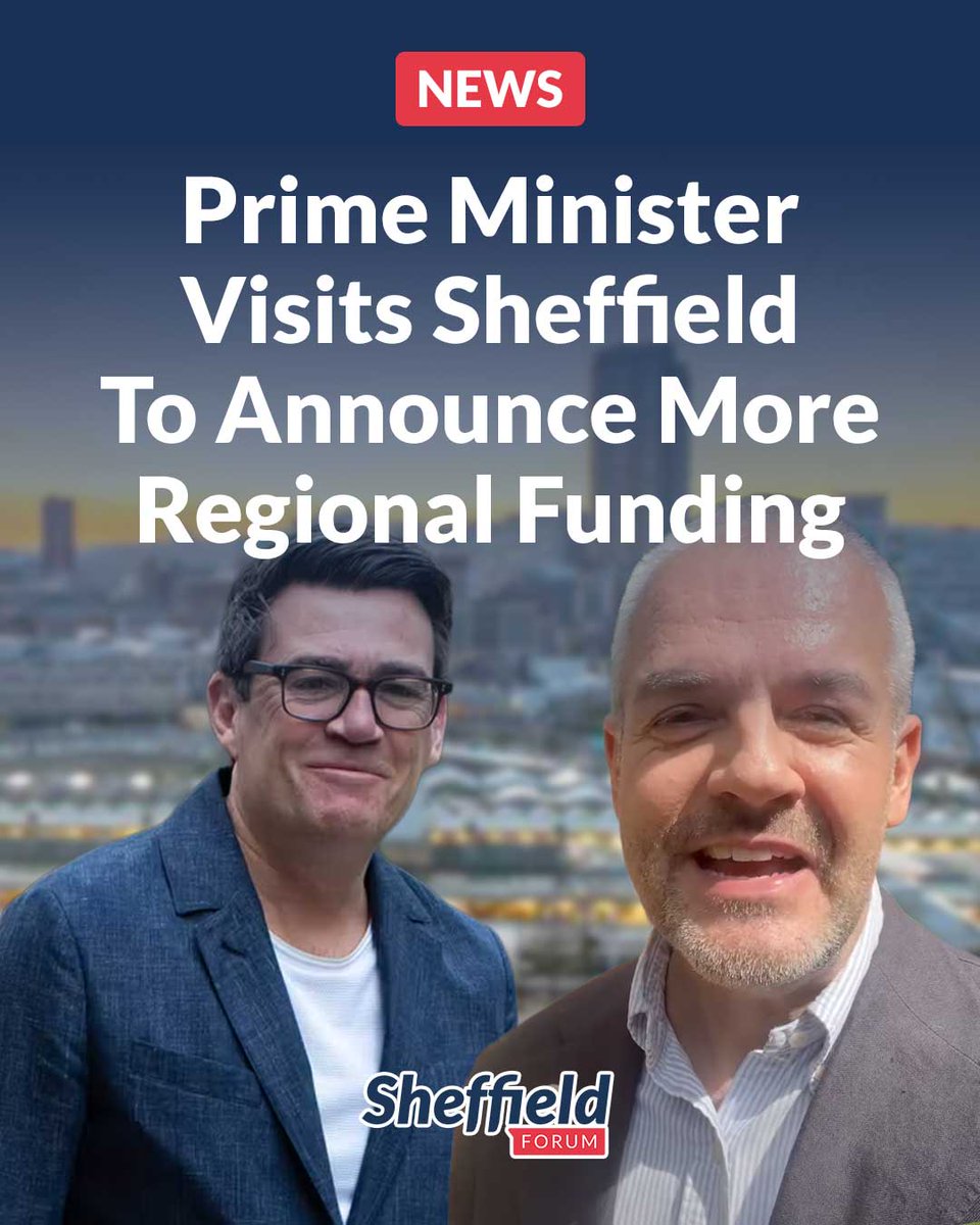 SheffieldForum's tweet photo. The Prime Minister Visited Sheffield Today To Announced A Portion Of Income Tax and Business Rates Will Go Direct To Regions In Increased Devolution Promise...
π MORE INFO: https://t.co/DO6bMCXQc6
#Sheffield #AndyBurnham #OliverCoppard #SYMCA #SheffieldForum https://t.co/Qpi5DQUJXZ