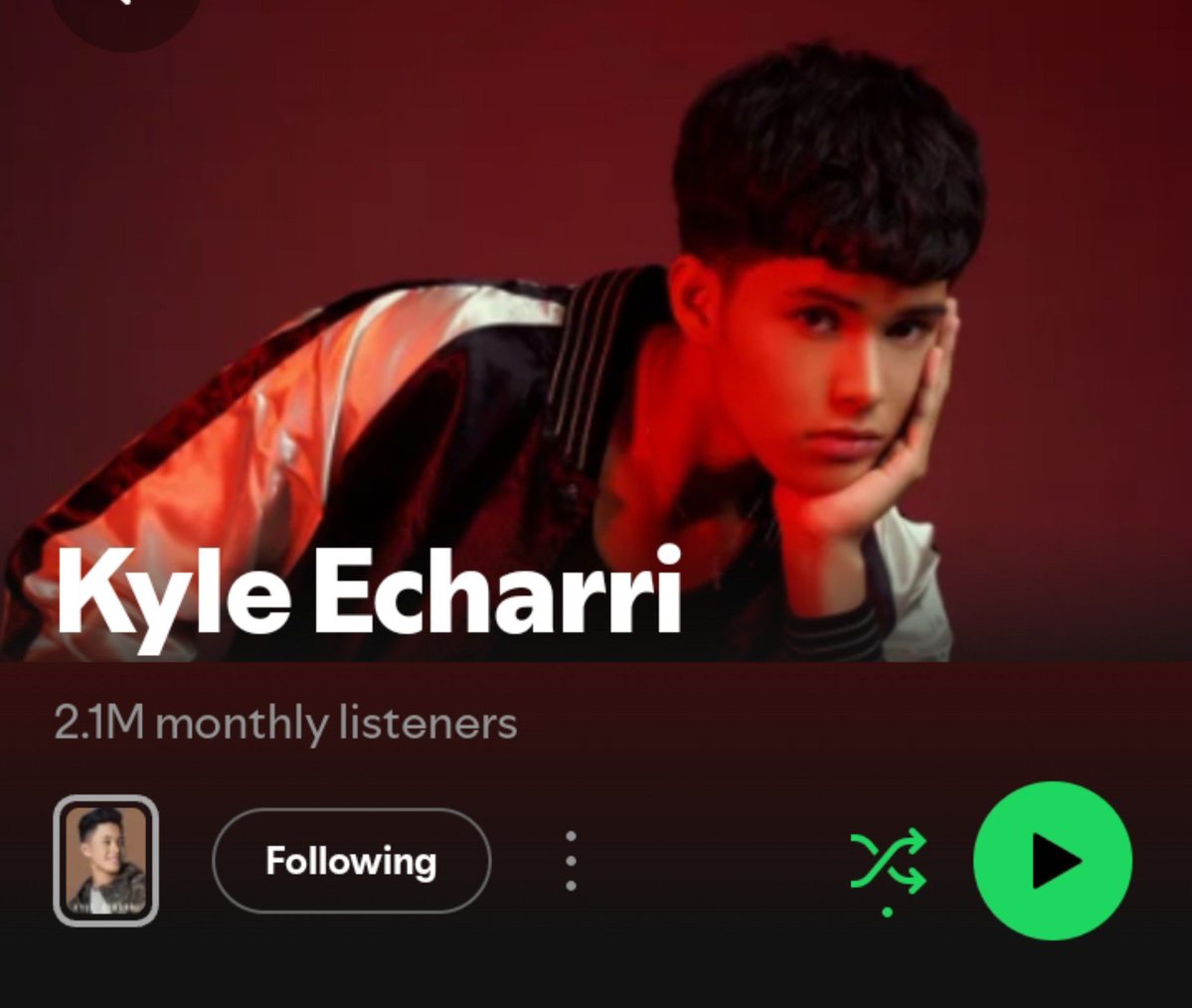 lavskylito's tweet photo. happy 2.1M monthly listener and happy 6.2M posts on tiktok pangako🫶

#kyleecharri | @kyle_echarri https://t.co/MWphfd2PLb