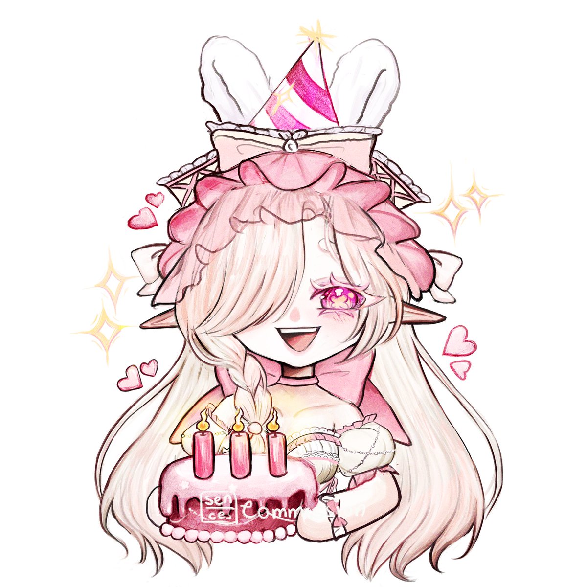 rurumiiVT's tweet photo. It’s my Birthday!!!! I got this cake just for us to share.. >\\<!! https://t.co/if51Co9O3e