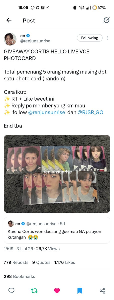 keyla3735's tweet photo. @renjunsunrise @RJSR_GO Haiii kakk done ya all rules yaaa, tysm udah ngadain ini GA🫶🫶🫶 
Dan of course aku mauu juhoon bangetttt hehe wish me luck 🤞 https://t.co/kEcCkPbaxc