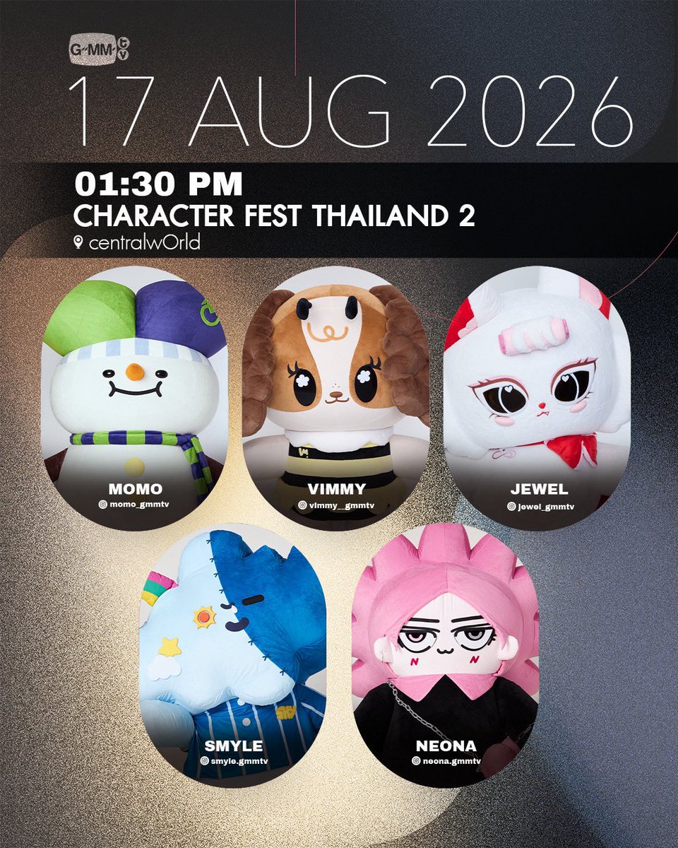 markohmtrend's tweet photo. ใครอยากเติมโม่บ้าง มาเติมดาราเด็กกาน✨

CharacterFestThailand2xGMMTV 🍧🤡⛄️

📅: 17 August 2026
🕑: 10 AM - 10 PM
📌EDEN ZONE , 1st Floor, centralwOrld

#CharacterFestThailand2xGMMTV
#CharacterFestThailand2
#MOMO @momo_gmmtv https://t.co/C1B9L7GW7o
