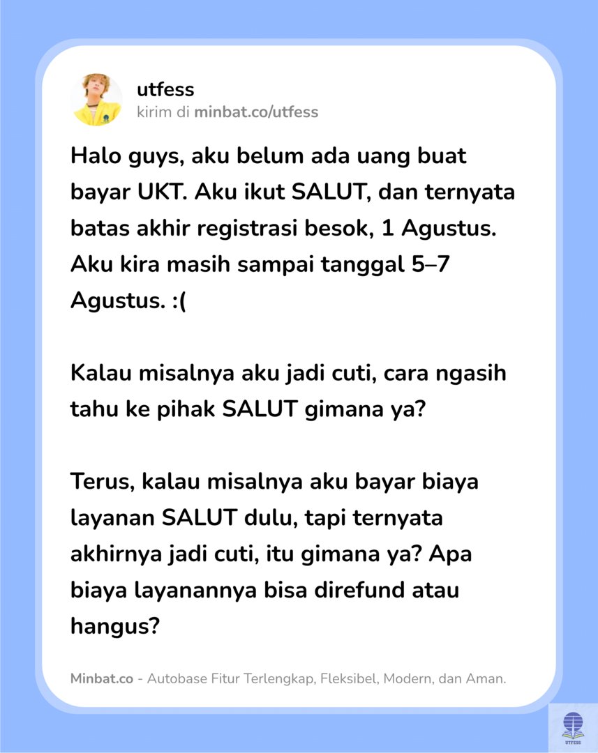 utfess's tweet photo. ut! sedih kalau jadi cuti dan ketinggalan semester... tapi aku juga ada ngulang beberapa matkul di semester 5😞 https://t.co/HrRtXNslX5