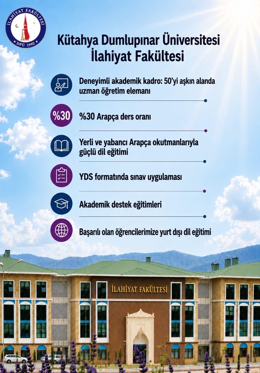 ilahiyatdpu's tweet photo. Köklü Birikim, Evrensel Vizyon https://t.co/gYciwOT5Y9