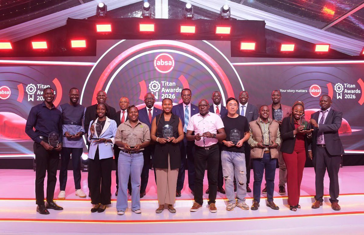 AkiliKnowHow's tweet photo. Proud moment for Achelis Rental Uganda Limited at the ABSA Titans Awards 2026!
We were honoured to receive;
🏆Top Specialized Asset Supplier
🏆Top Brand-New Commercial Specialized Heavy Assets Sales Thank you @AbsaUganda for the recognition!
#AchelisRentalUganda #ABSATitansAwards https://t.co/ypTuS9YhD7
