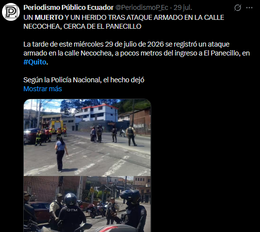 TheChipi's tweet photo. Parece que las mafias ya se están tomando Quito, tres años de gobierno y aún no encuentran la fórmula para combatir el crimen.

Subieron el IVA, eliminaron subsidios, metieron presos a alcaldes, construyeron una cárcel, sancionaron partidos políticos, compraron generadores chatarra, se fueron al mundial. Han intentado con todo pero nada ha servido.

El Plan Fénix terminó siendo Plan Fómix.