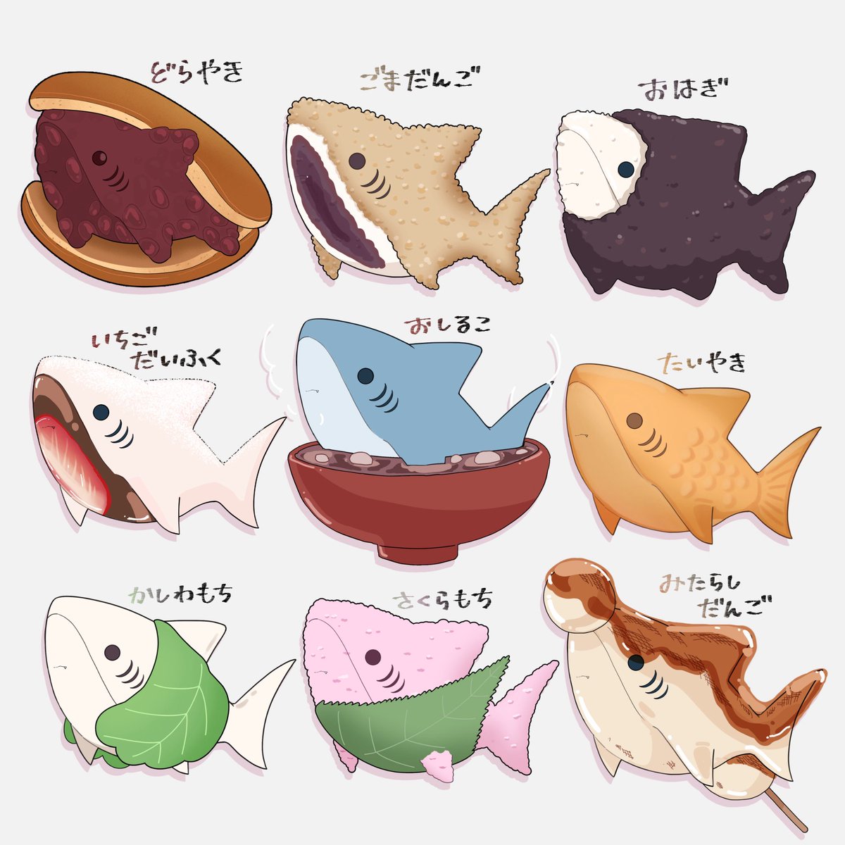 Leonarudo_UZNo's tweet photo. 食べたものに変身するさめ和菓子シリーズ🍡

https://t.co/3xEWhKVdT0 https://t.co/1mx972zcsl