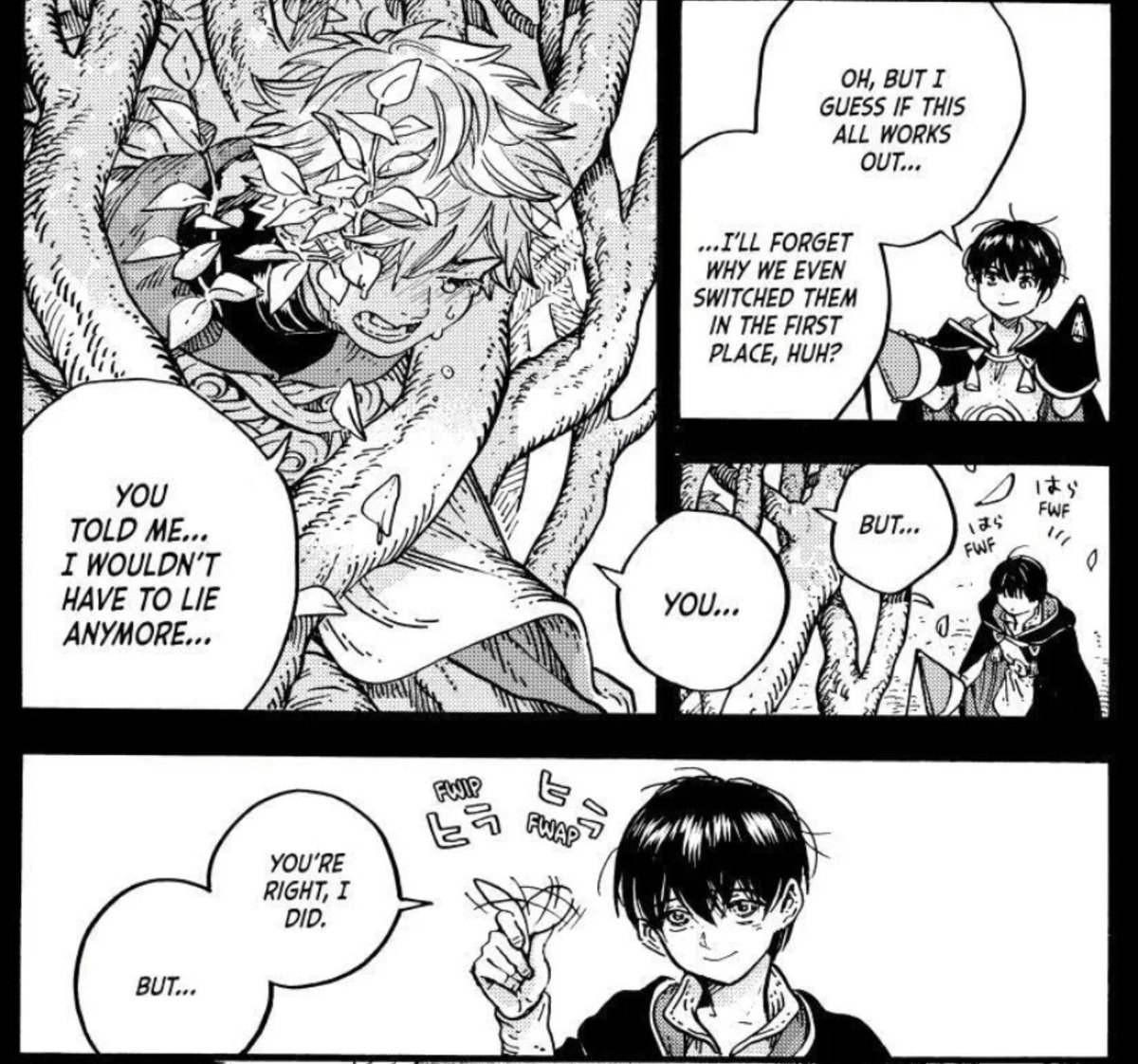 M1niseas's tweet photo. #whaspoilers I don't think I've talked about how selfish yet selfless olly was here. 
Selfish because he would rather have Qifrey live with guilt of erasing his best friend's memory and bear the burden of everything alone and live without any comfort for years, than let him die- https://t.co/tgnBGh8qms