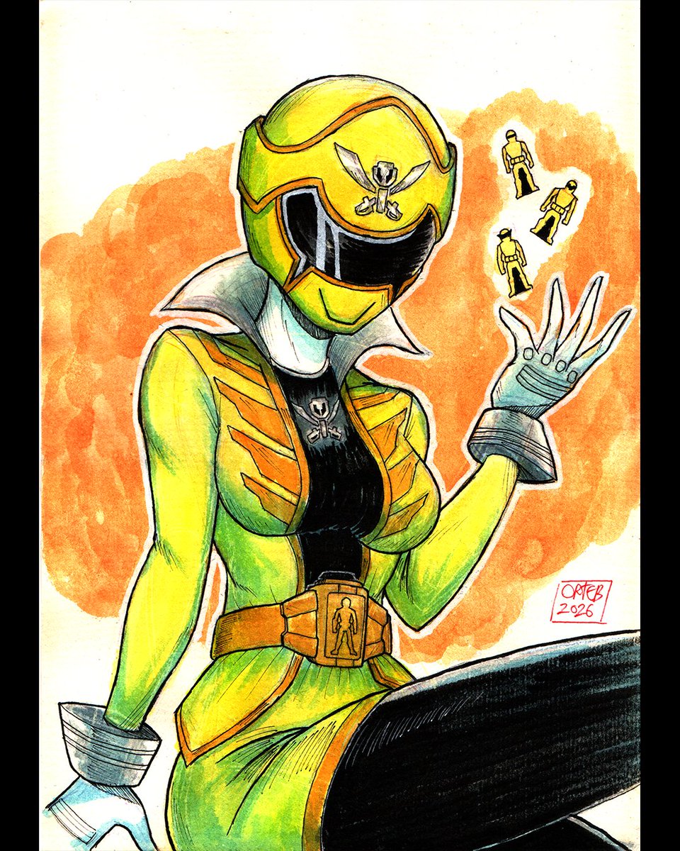 ortebcalain's tweet photo. Here's to happily close this month, albeit the fight (of being Indonesian) is far from over. Gokai Yellow from "Kaizoku Sentai Gokaiger", watercolour on A4 watercolour paper.

#artistofindonesia #artidn #gokaiger #supersentai #powerrangers #海賊戦隊ゴーカイジャー 

(Close-up ⬇️) https://t.co/fJOoOWgM45