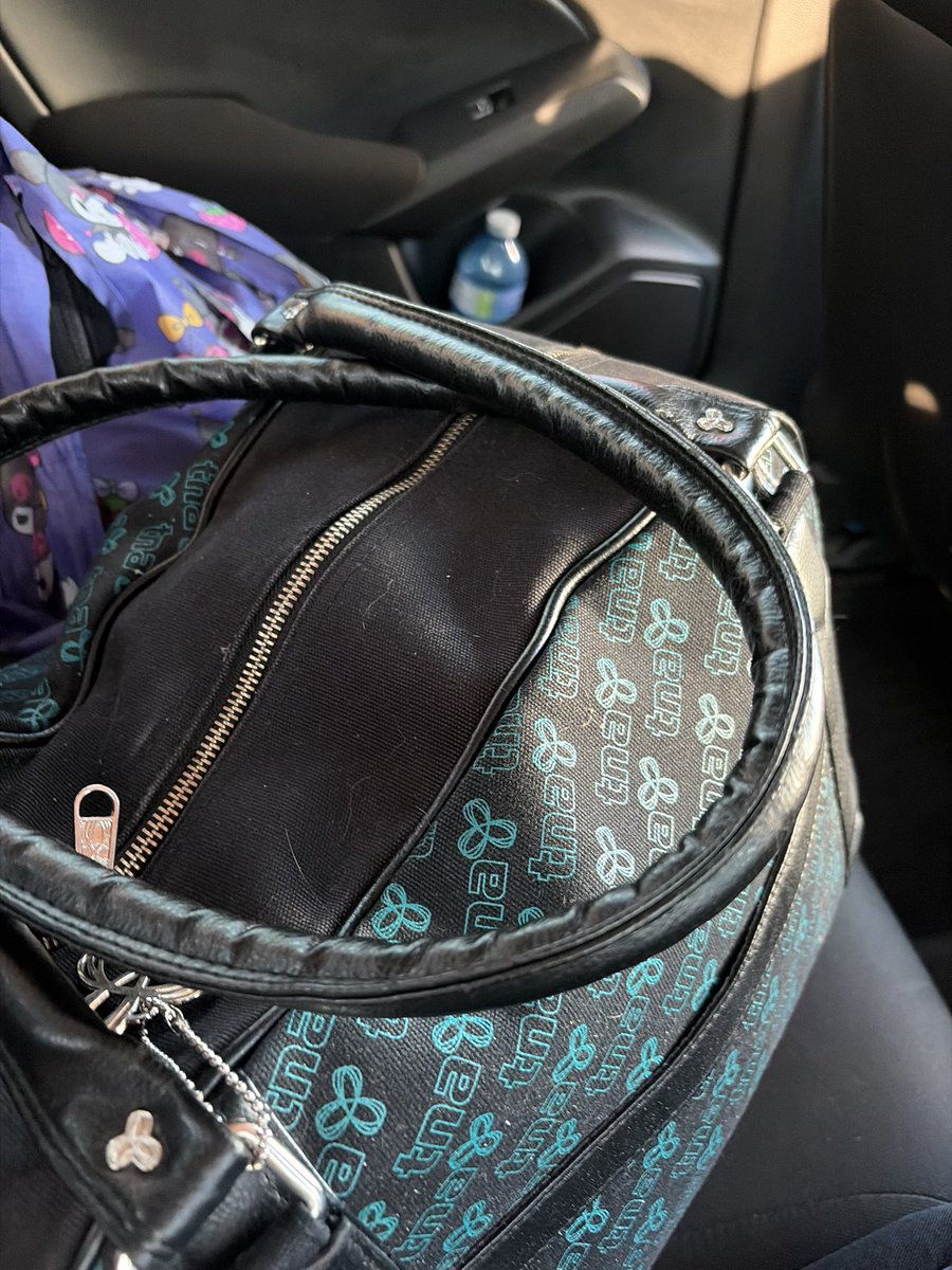 luxurysalami's tweet photo. My overnight bag is a Canadian girl core memory https://t.co/dZhCW5Gmby