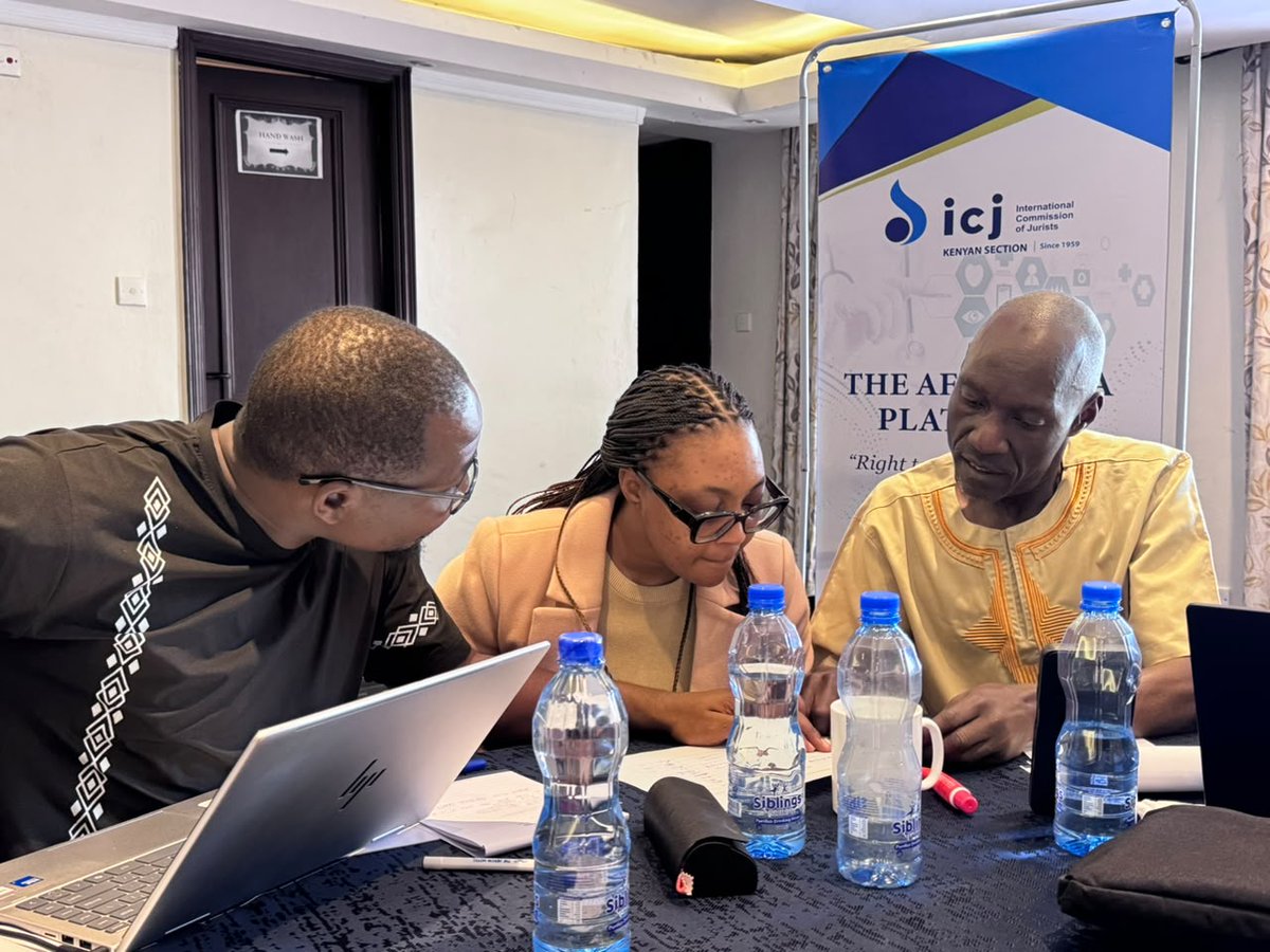 ICJKenya's tweet photo. The Constitution of Kenya guarantees every person the right to the highest attainable standard of health.

Realising this right requires more than progressive laws. It demands informed citizens, accountable institutions, and meaningful public participation.

Today, ICJ Kenya convened a Capacity Building Workshop on Policy Advocacy and CSO Participation in Health Governance in Nairobi, bringing together civil society organisations, community advocates, legal practitioners, and health rights defenders to strengthen their capacity to engage in health policy and governance processes at both the national and county levels.

"There is a need to ensure that CSOs and other groups are actively engaged in health governance." Bilasio Wandera, Coordinator, Kariobangi Paralegal Network.

The workshop is equipping participants with practical knowledge and skills on Kenya's evolving health governance framework, including the Social Health Insurance Act, the Primary Health Care Act, the Digital Health Act, and the Facility Improvement Financing Act.
Participants are also examining health financing and budgeting processes, as well as evidence-based advocacy approaches, to promote health reforms that are transparent, accountable, equitable, and responsive to the needs of all Kenyans.

Civil society plays a critical role in amplifying community voices, promoting accountability, and ensuring that the right to health is realised in practice. By strengthening the advocacy capacity of CSOs, this workshop seeks to contribute to a more inclusive, people-centred, and rights-based healthcare system where no one is left behind.

ICJ Kenya remains committed to advancing the right to health through constitutionalism, accountable governance, and meaningful citizen participation.

@Geoff_Odhiambo @DAN80OWALA @passthemiccbo @KAPARANET 

#RightToHealth #HealthJustice #HealthGovernance #UniversalHealthCoverage #PublicParticipation #ICJKenya