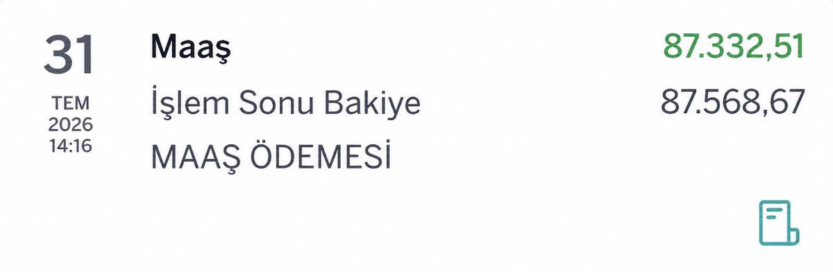 raskonihal's tweet photo. Yeni maaşımı merak etmişsinizdir diye düşündüm. Yine çok değil ama idare edicez https://t.co/sRK2ZgxoE8