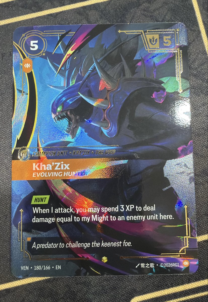 chimeraton_'s tweet photo. happy vendetta day hope ur pulls as awesome as Kha’Zix 🔥 https://t.co/geXdP5FTWU