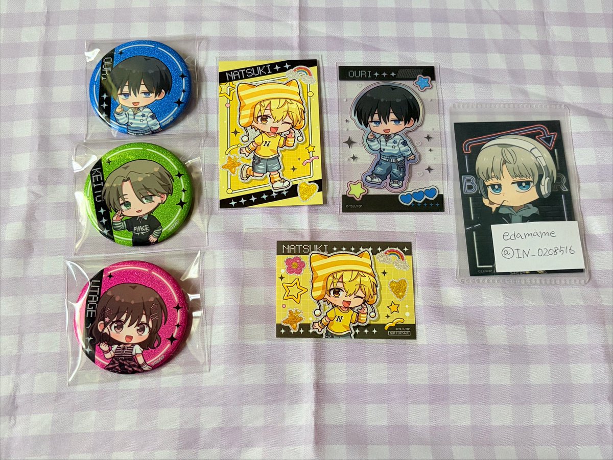 IN_0208516's tweet photo. 多聞くん今どっち！？ AmoCrepe 交換

(譲)
➀缶バッジ 桜利,敬人,うたげ
➁クリアカード 桜利
➂ミニブロマイド ナツキ
➃特典ステッカー ナツキ

(求)
➀多聞
➁うたげ
➂多聞,桜利
➃異種 多聞,桜利

※うたげとの交換は他含む方優先
郵送希望
お気軽にお声掛けください🌷 https://t.co/RZfLKrh9sm