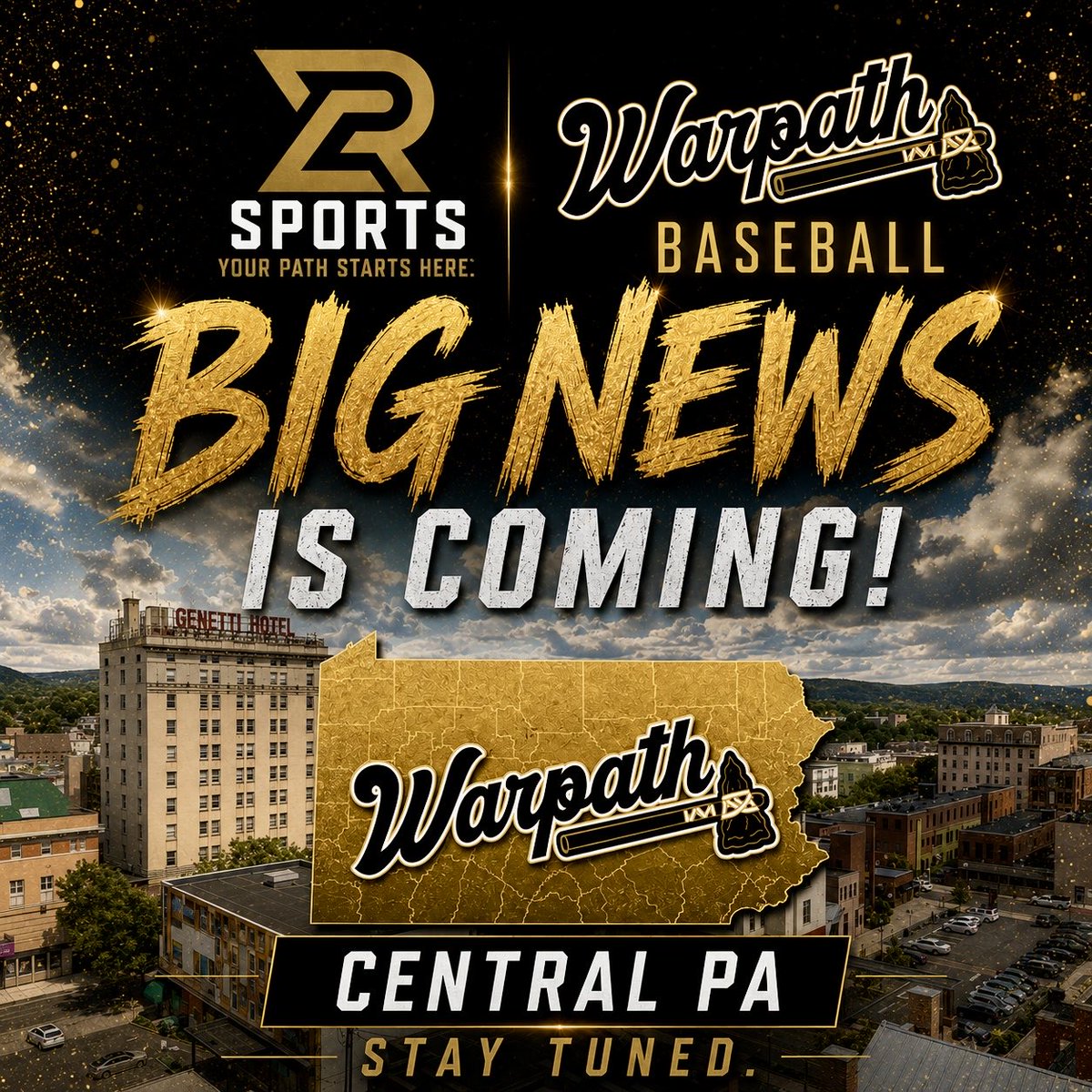 rcswarpath's tweet photo. 🚨BIG NEWS IS COMING..🚨
Something BIG is on the horizon for Central Pennsylvania. 👀
We’ve been working behind the scenes on an exciting opportunity!
📍Central, PA… get ready.
The next chapter starts soon.
Stay tuned. 🔜
#OnThePath #CentralPA #ComingSoon #WarpathBaseball #DevelopCompeteBeSeen