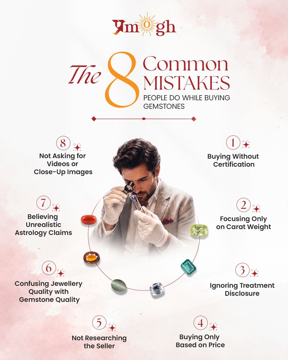 pramogh_com's tweet photo. Planning to buy a natural gemstone? Take 30 seconds to read this. 

The right knowledge can help you make the right choice.

Which of these mistakes do you think is the most common? Let us know in the comments. We'd love to hear your thoughts.

#gems #gemstones #gem https://t.co/HvqSFOpZ0c
