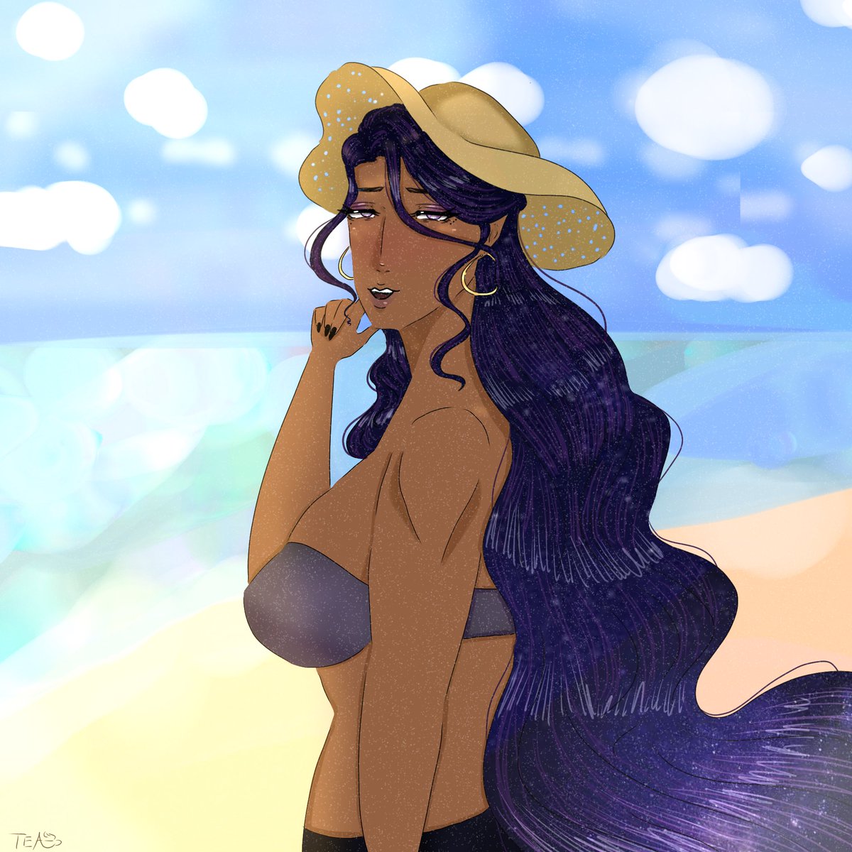 t34_2's tweet photo. beach day with Kissa 💖 I just KNOW adamas took this pic of her 🤧
#roroc #snvoc https://t.co/GbMw09ik2V