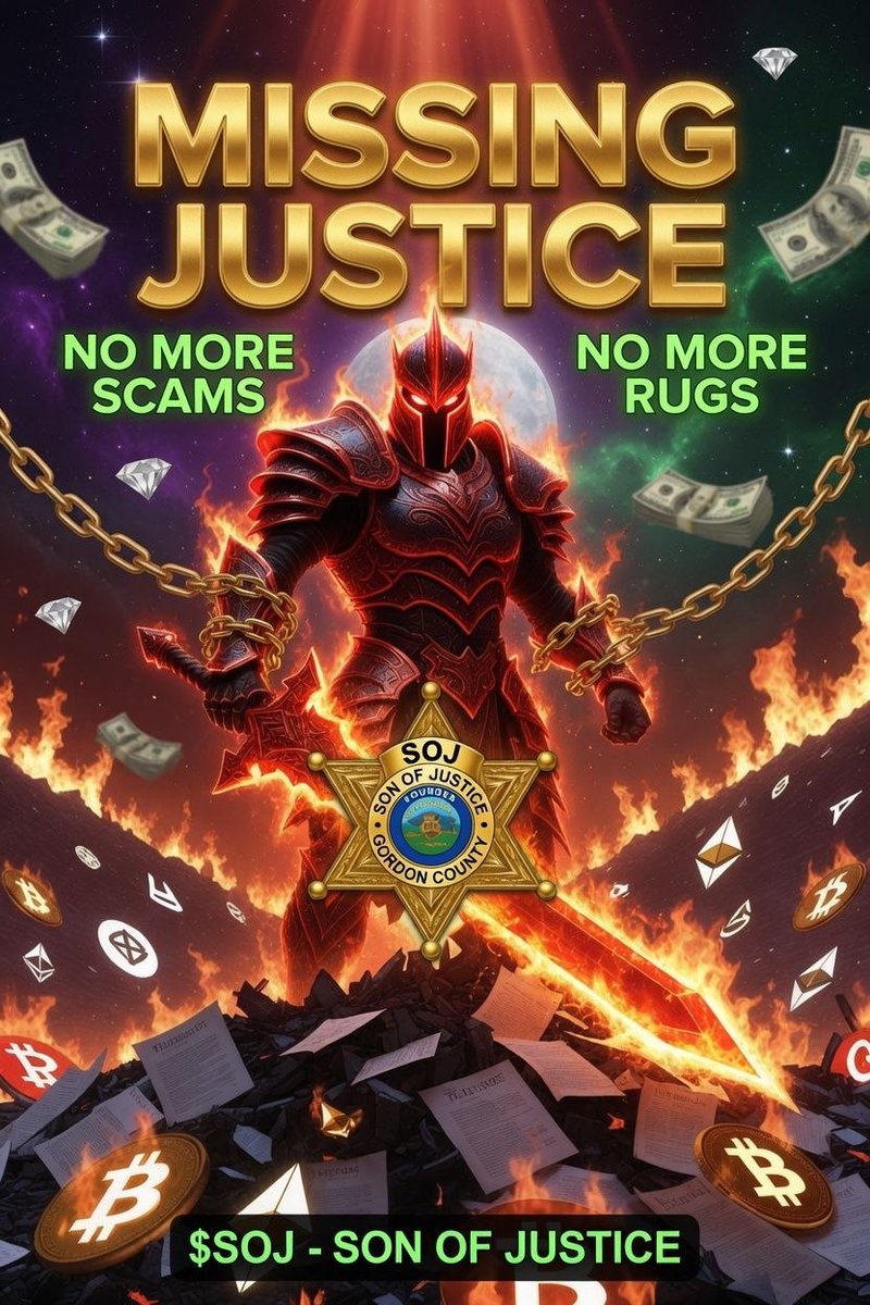 sojjustice's tweet photo. $SOJ
Son Of Justice
Other coins: "We are community driven" $SOJ: "We are armed and fucking dangerous."
tg :
https://t.co/ublFY0BKsx
X :
https://t.co/ylSECLA0mD
web:
https://t.co/KOwBqvq9Lq
CA :
FMhqSw1soabapGa3xq2ddf93fXGvUZ66XvJNkwbSnHbd
#SonOfJustice #SOJ #GordonCounty #NoMoreRugs #CryptoJustice #MemeCoin