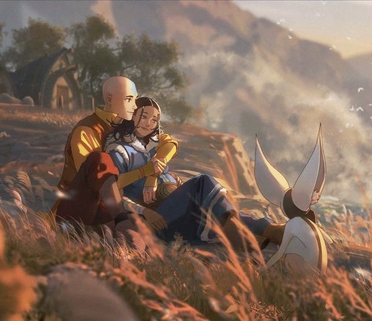 kataangmarried's tweet photo. here’s to me and never getting over the early concept arts of expecting parents kataang 🥂 we really could’ve had it all https://t.co/fZxlIPQf3r