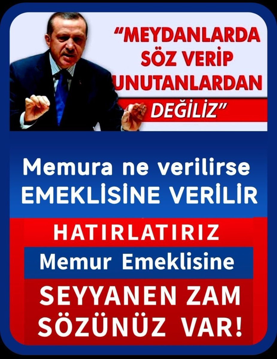 YKSELMEK6's tweet photo. YETER ARTIK!!!!!
SÖZÜNÜZÜN ARKASINDA NİYE DURMUYORSUNUZ.
@dbdevletbahceli
@RTErdogan
@Akparti
KANUNİ HAKKIMIZ OLAN SEYYANENİ VERMEYENE OY MOY YOKKKKK!!! 

HABERİNİZ  OLSUN. 
YETER ARTIK!!!
GELSİN SANDIK!!!!
#MemurEmeklisineAdalet 
#EmekliMemur 
#MemurEmeklisi https://t.co/pdNoqFg8kn
